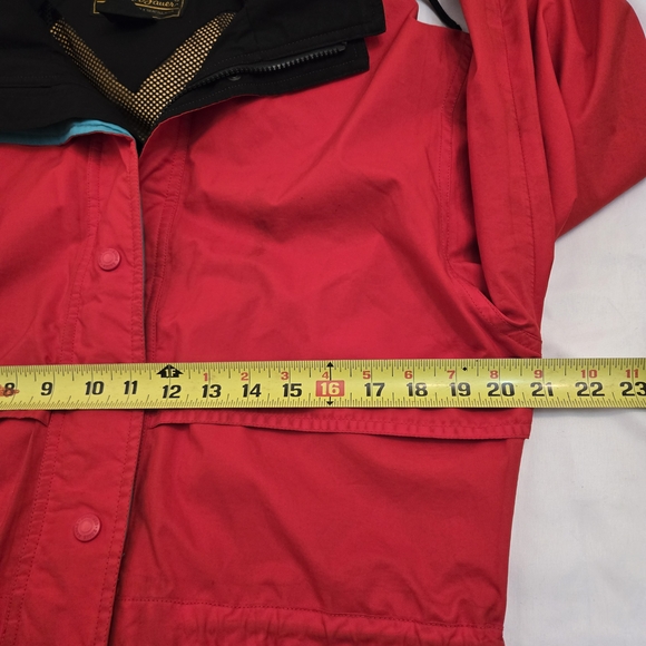 Vintage 90s Eddie Bauer Mens Teal Gore-Tex medium Rain Coat Jacket‎ Windbreaker - Picture 14 of 16